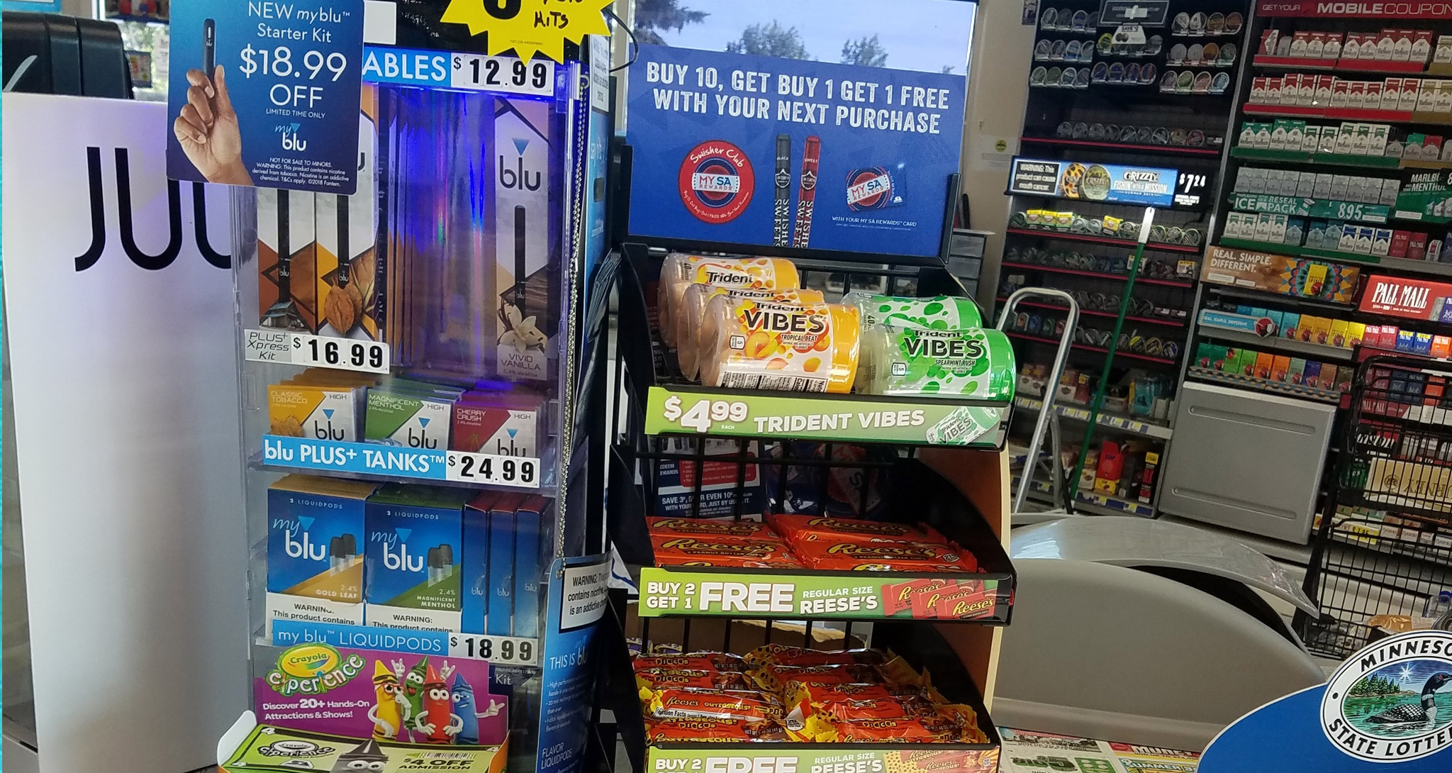 Tobacco products inside of a convenience store