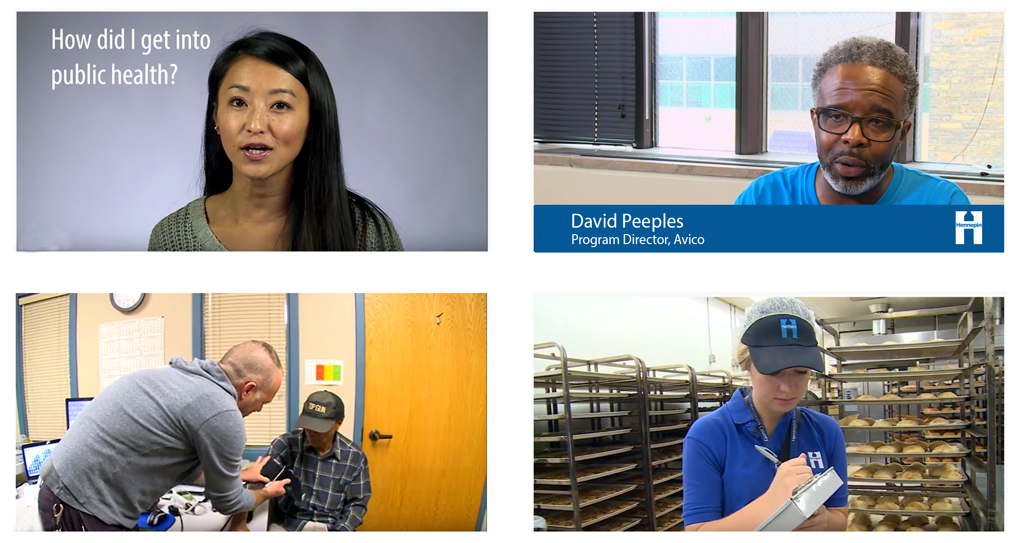 A collage of videos produced in 2019 by Hennepin County Public Health