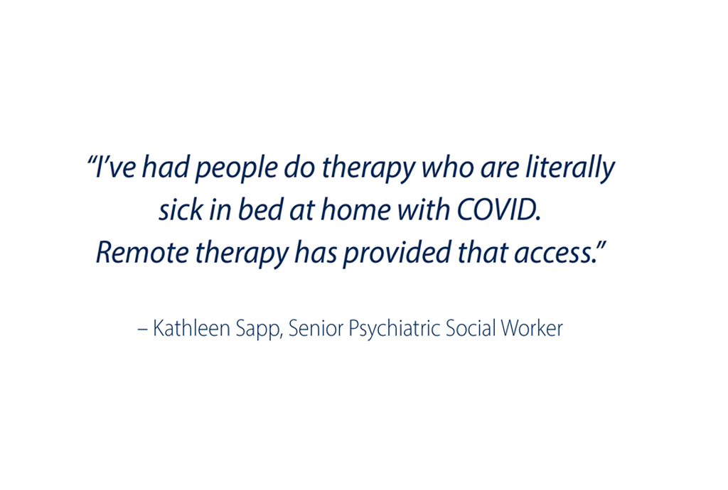 Quote about providing mental health care during COVID