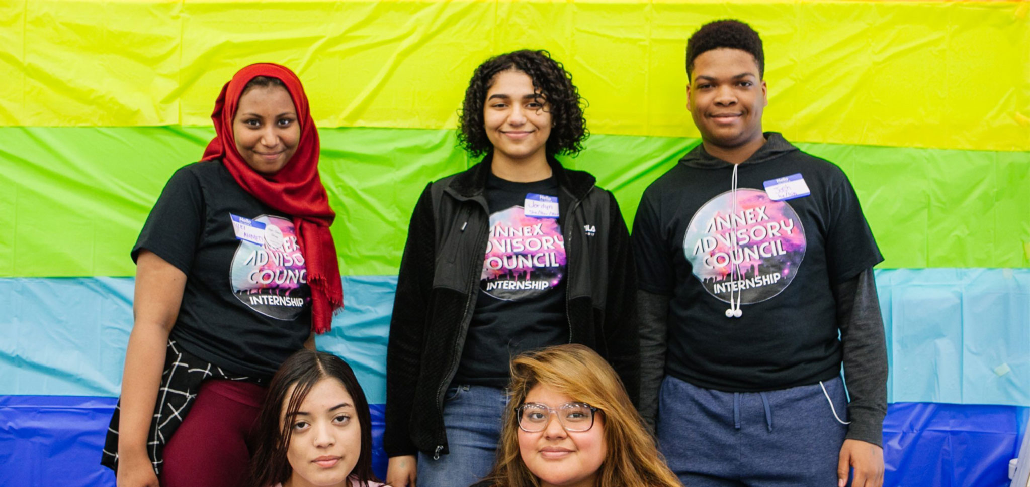 A group of teen who are participating in Brooklyn Center High School's Expect Respect Internship